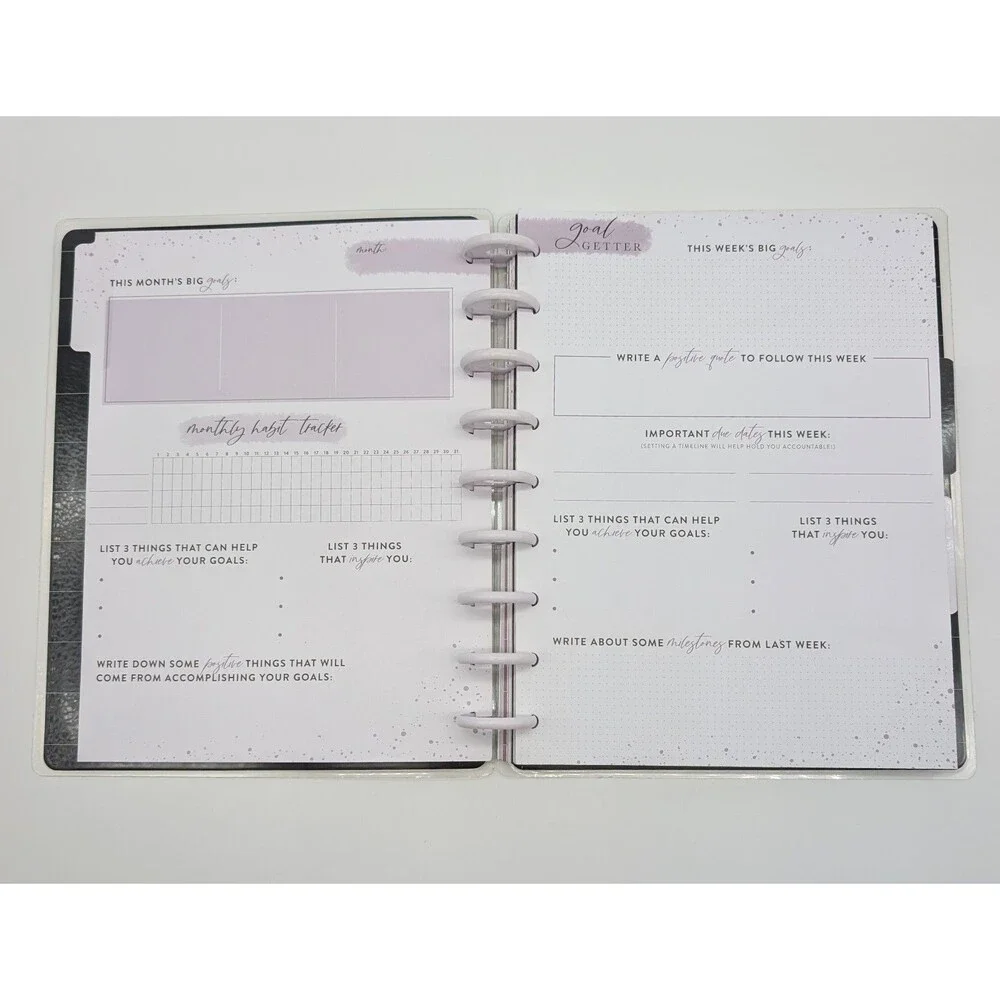 Happy Planner Black Believe In Yourself Inspirational Self Care